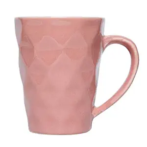 Anwaliya Matcha Series Ceramic Coffee Mug Set of 1 (300ml) Handcrafted Design Tea Cups Stackable, Chip Resistant, Large Serving Green Tea Cups, Diamond (Color May Vary)